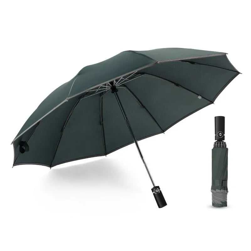 Inverted Umbrella with Reflective Safety Stripe