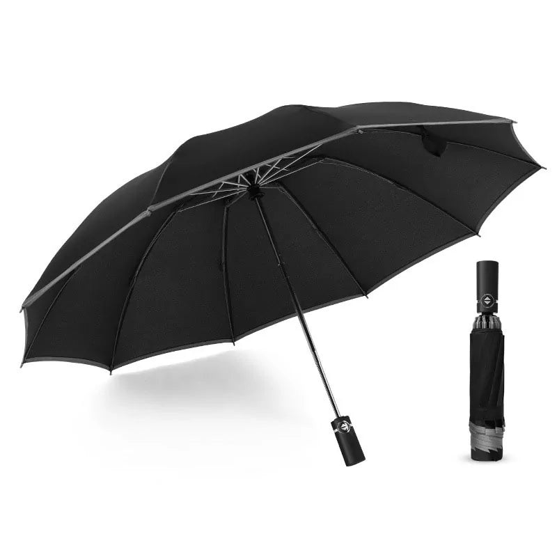 Inverted Umbrella with Reflective Safety Stripe